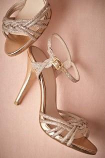 wedding photo - Gold-Braided Heels