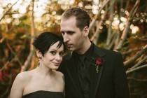 wedding photo - The goth glam sizzles at this Washington barn wedding