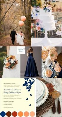 wedding photo - Color Inspiration: Navy In The Fall