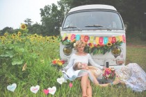 wedding photo - Janis Joplin Inspired Retro Picnic Elopement