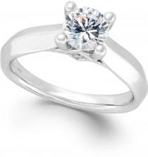 wedding photo - Diamond Solitaire Engagement Ring in 14k White Gold (1 ct. t.w.)