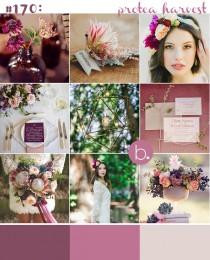 wedding photo - Purple & plum protea wedding inspiration for a rustic autumn wedding 