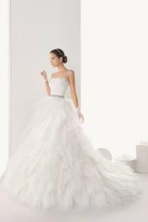 wedding photo -  Gorgeous Strapless Tulle Empire Dress for Wedding with Lace Wrap