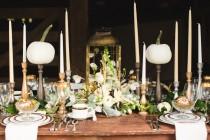 wedding photo - Metallic Fall Tablescape DIY - Easy & Affordable