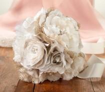 wedding photo - 10PCs Ceremony - Bouquets  wedding cotton fabric flowers