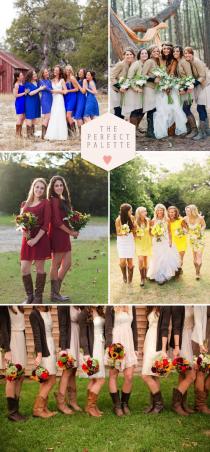 wedding photo - Style Trend: Bridesmaids in Boots!