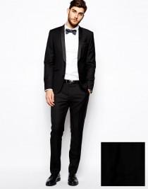 wedding photo -  ASOS Slim Fit Tuxedo Suit Jacket In 100% Wool