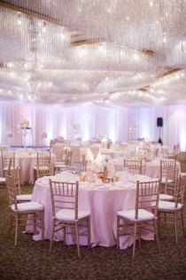 wedding photo - Gold And Pink Ballroom Reception