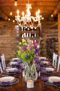 wedding photo - Rustic Barn Wedding With Elegant Blackberry Details