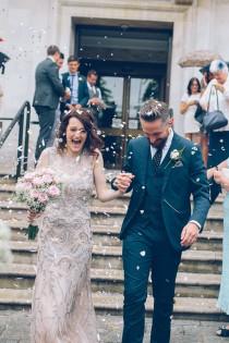 wedding photo - Eclectic & Relaxed London Pub Wedding with a Sequin Dress