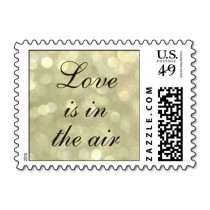 wedding photo - Champagne Bubbles Love Stamp