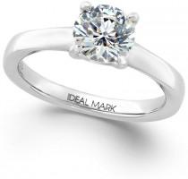 wedding photo - Idealmark Certified Diamond Solitaire Engagement Ring in Platinum (1-1/2 ct. t.w.)