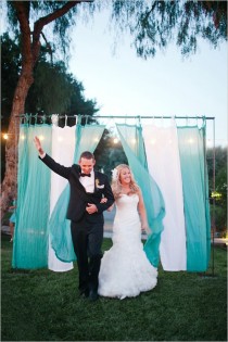 wedding photo - Aqua And Poppy Wedding