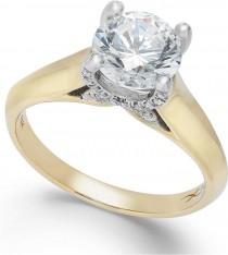 wedding photo - X3 Certified Diamond Engagement Ring in 18K Gold (1 ct. t.w.)