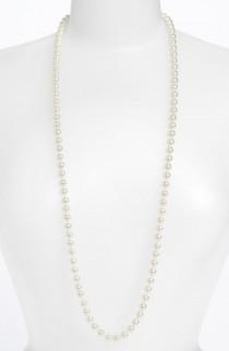wedding photo - Givenchy Long Glass Pearl Necklace