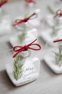 wedding photo - DIY // Ornament Place Cards From SomethingTurquoise