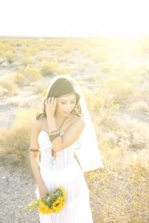 wedding photo - A Free-Spirited Bridal Boudoir Shoot in The Nevada Desert....