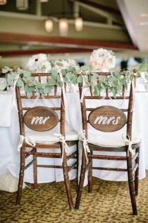 wedding photo - Mr And Mrs Chair Sign