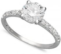wedding photo - Arabella 14k White Gold Ring, Swarovski Zirconia Wedding Ring (2-3/4 ct. t.w.)