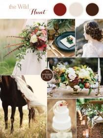 wedding photo - Wild Hunt Wedding Inspiration In Berry And Brown