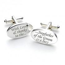 wedding photo - A3WED006 Step Father Of The Groom Cufflinks (ss)