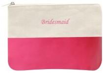 wedding photo - Cathy's Concepts Bridesmaid Color Dipped Canvas Clutch