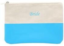 wedding photo - Cathy's Concepts Bride Color Dipped Canvas Clutch - Pink