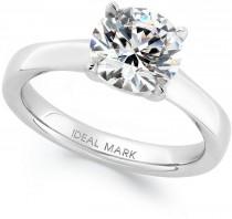 wedding photo - Idealmark Certified Diamond Solitaire Engagement Ring in Platinum (2 ct. t.w.)