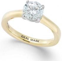 wedding photo - Idealmark Certified Diamond Solitaire Engagement Ring in 18k Gold (1-1/2 ct. t.w.)