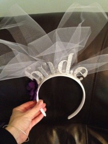 wedding photo - Bachelorette Tiara Bridal Headband