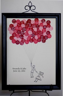 wedding photo - Wedding Guest Book Balloons For Up To 75 Guests