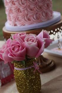 wedding photo - Pink & Gold Ballerina Birthday Party Ideas