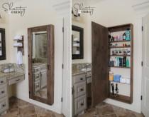 wedding photo - How to Make Bathroom Mirror Storage - DIY & Crafts - Handimania