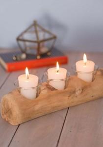 wedding photo - Driftwood You Join Me Votive Candle Holder