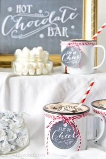 wedding photo - Hot Chocolate Bar With Free Chalkboard Printables