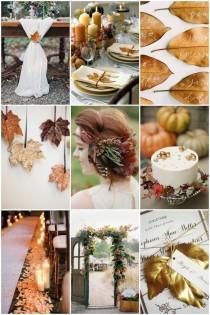 wedding photo - 15 Gorgeous Leaf Ideas for a Fall Wedding