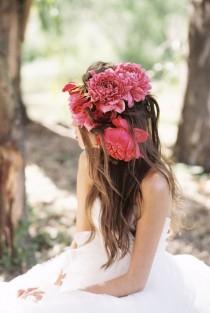 wedding photo - Fuchsia Flower Headpiece