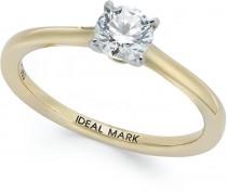 wedding photo - Idealmark Certified Diamond Solitaire Engagement Ring in 18k Gold (1/2 ct. t.w.)