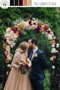 wedding photo - Knots and Kisses Wedding Stationery: Get Married Under A Floral Arch