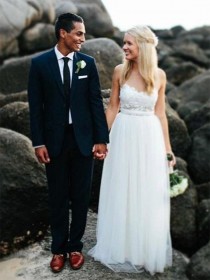 wedding photo - Dreamy Sheer Neck Wedding Dress With Stunning Soft Tulle Skirt And Sheer Lace Detailing