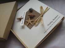 wedding photo - Luxury Starfish & Shell Wedding Invitation - Boxed - Beach Themed Weddings