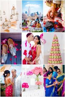 wedding photo - Chic and Vibrant Indian Rooftop Wedding in New York