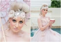 wedding photo - Delightfully Decadent Cream and Pink Marie Antoinette Wedding {Ninique Fashion Photography}