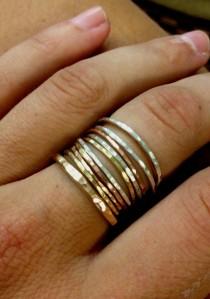 wedding photo -  Tower Of Hanoi Stackable Rings In Gold - Beautiful Ring Photo