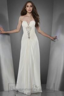 wedding photo -  Natural Waist Lace-up Long A-line Sleeveless Chiffon Sweetheart Prom Dress