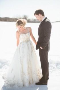 wedding photo - Minnesota Winter Wedding From Paper Antler Photography