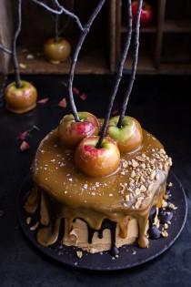 wedding photo - Salted Caramel Apple Snickers Cake
