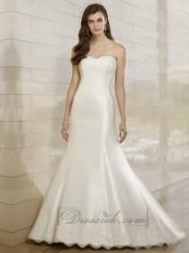 wedding photo -  Elegant Fit and Flare Lace Appliques Sweetheart Wedding Dresses