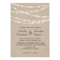 wedding photo - Twinkle Lights Typography Wedding Invitation
