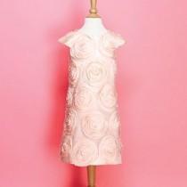 wedding photo - Crewcuts - Pink Cotton And Organza Short Sleeved Flower Girl Dress